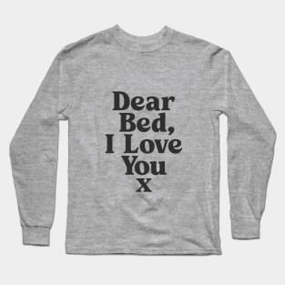 Dear Bed I Love You x in black and white Long Sleeve T-Shirt